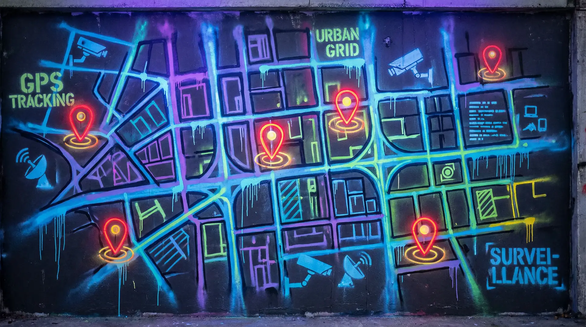凌晨三点免费高清在线 狗仔追踪地图 - 城市涂鸦风格